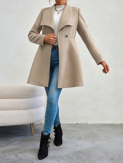 Chiquease Waterfall Collar Double Button Overcoat