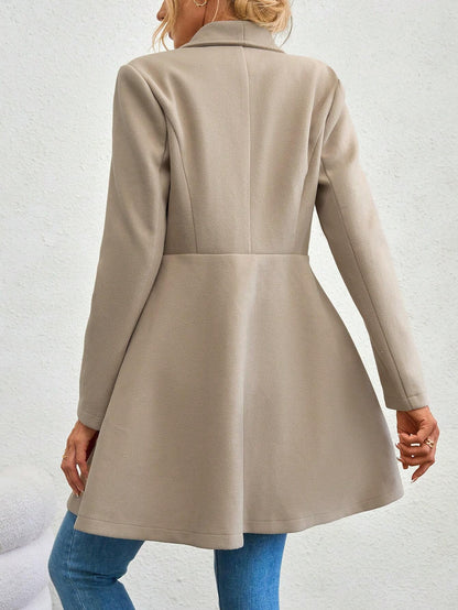 Chiquease Waterfall Collar Double Button Overcoat