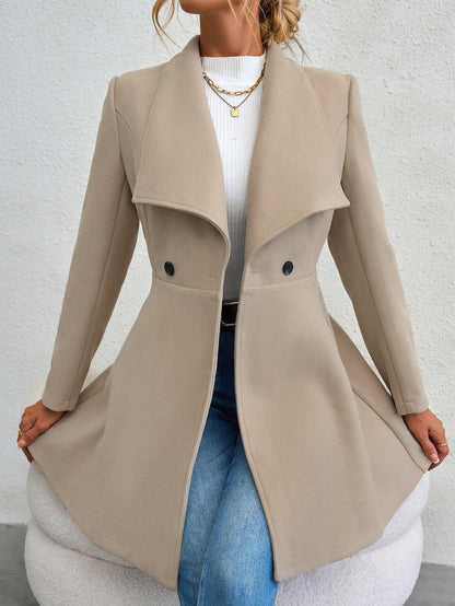 Chiquease Waterfall Collar Double Button Overcoat